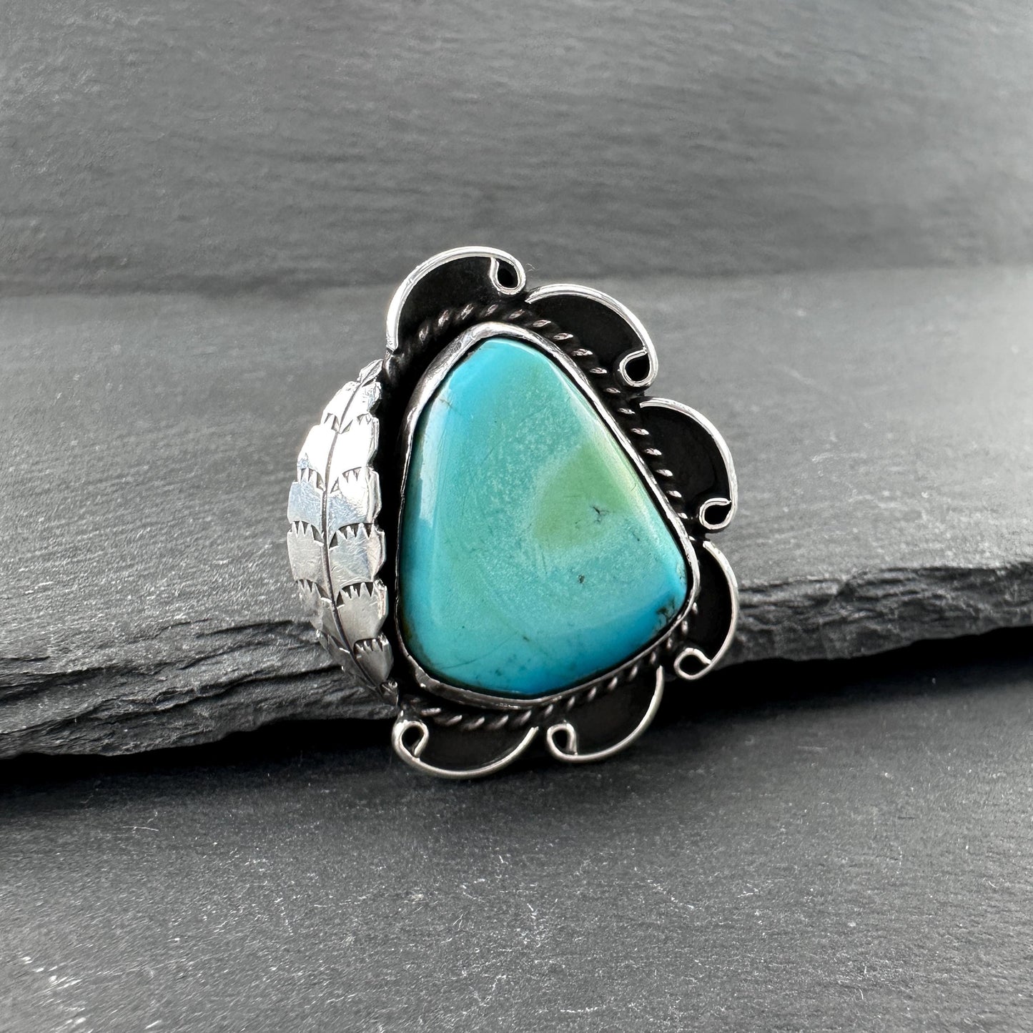 Native American Turquoise Ring Sterling Silver