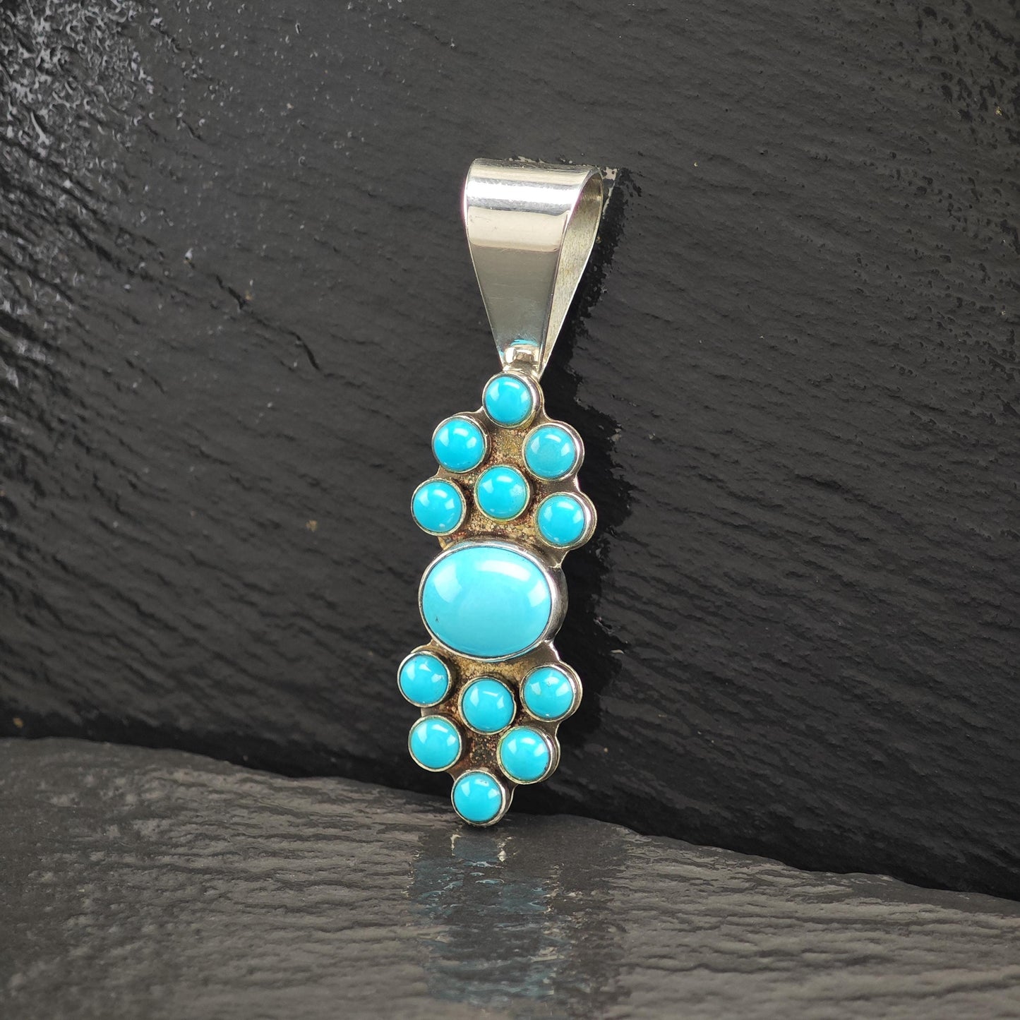 Vintage DTR China, Turquoise Pendant Sterling Silver