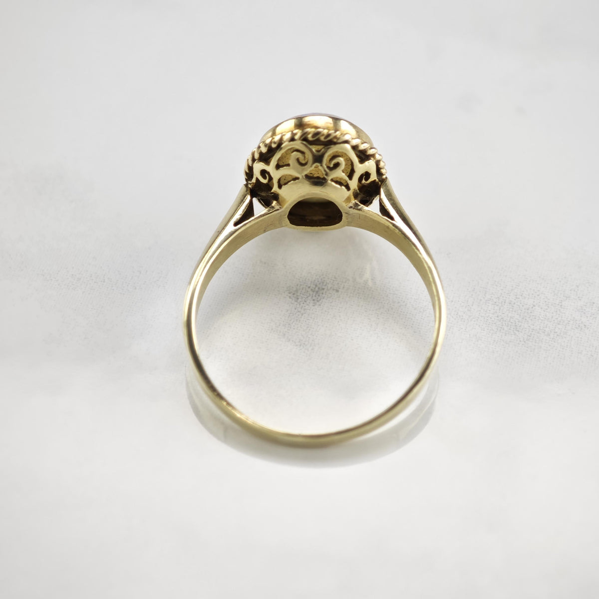 2ct Natural Australian Opal 10K Gold Ring Sz 9 R6810