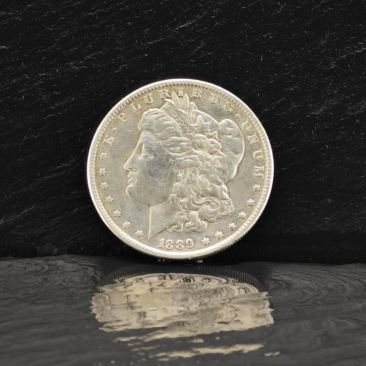 Vintage Sterling Silver Morgan Dollar Coin 1889 MISC0413
