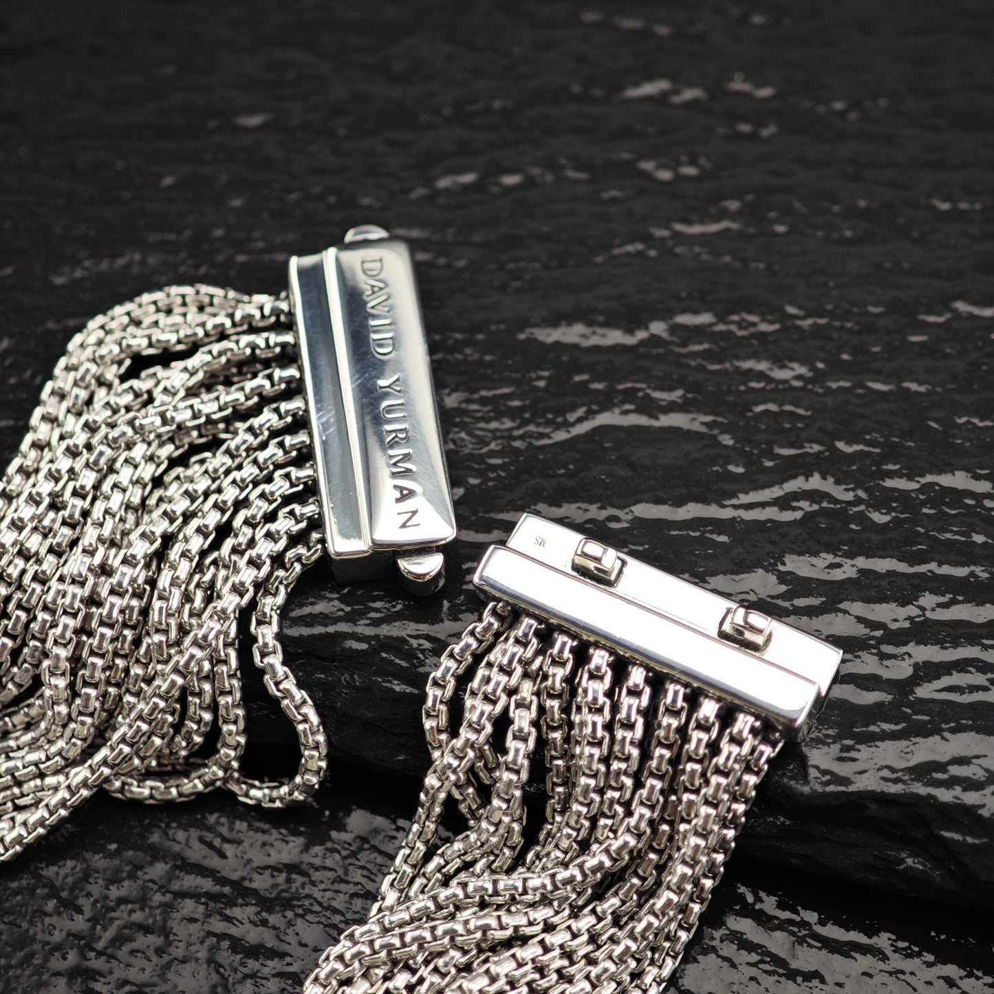 David Yurman Pearl Bracelet Multi Chain Sterling Silver