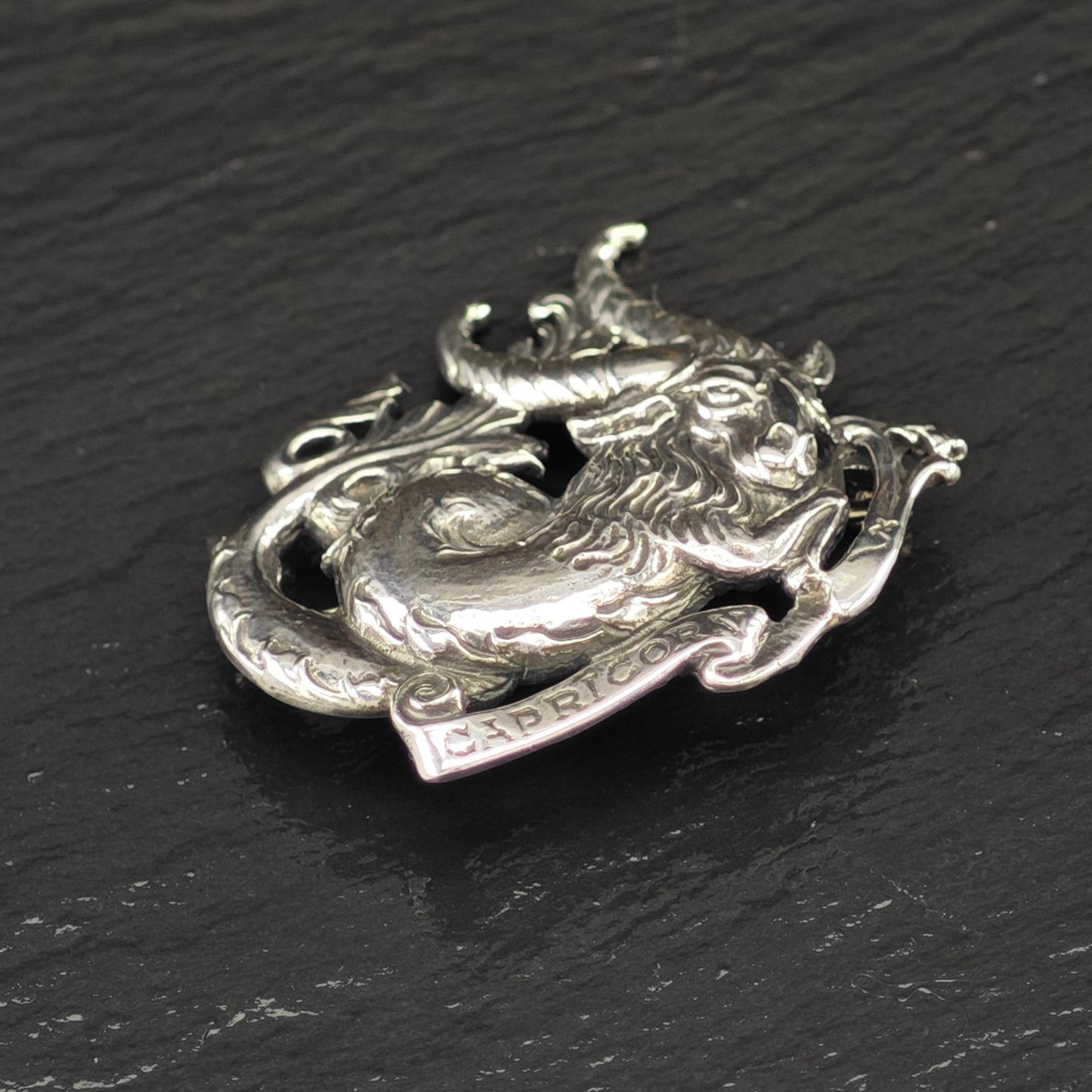 Cini Sterling Silver Brooch Capricorn Zodiac B2133
