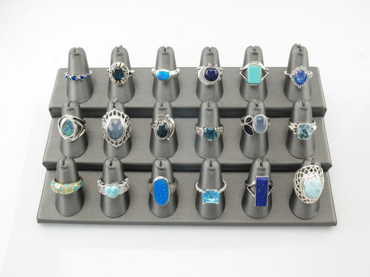 Blue Gemstone Sterling Silver Rings Size 7 Variety