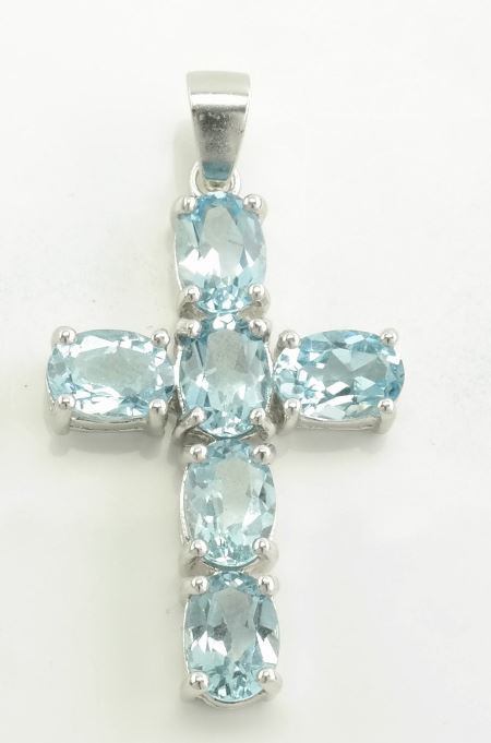 Choice of Vintage Topaz Cross Sterling Silver Pendant P2180