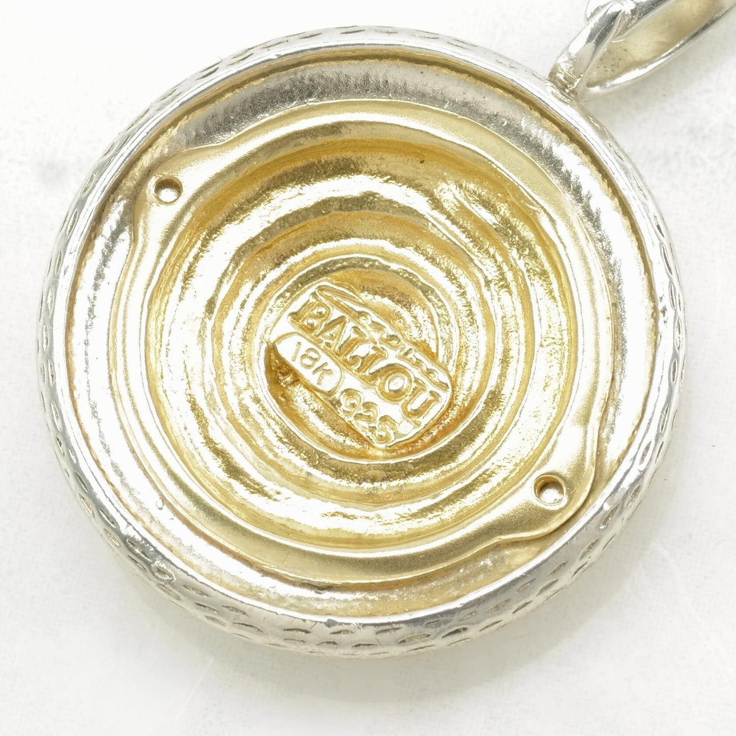Ballou 18K Gold Sterling Silver Circle Pendant