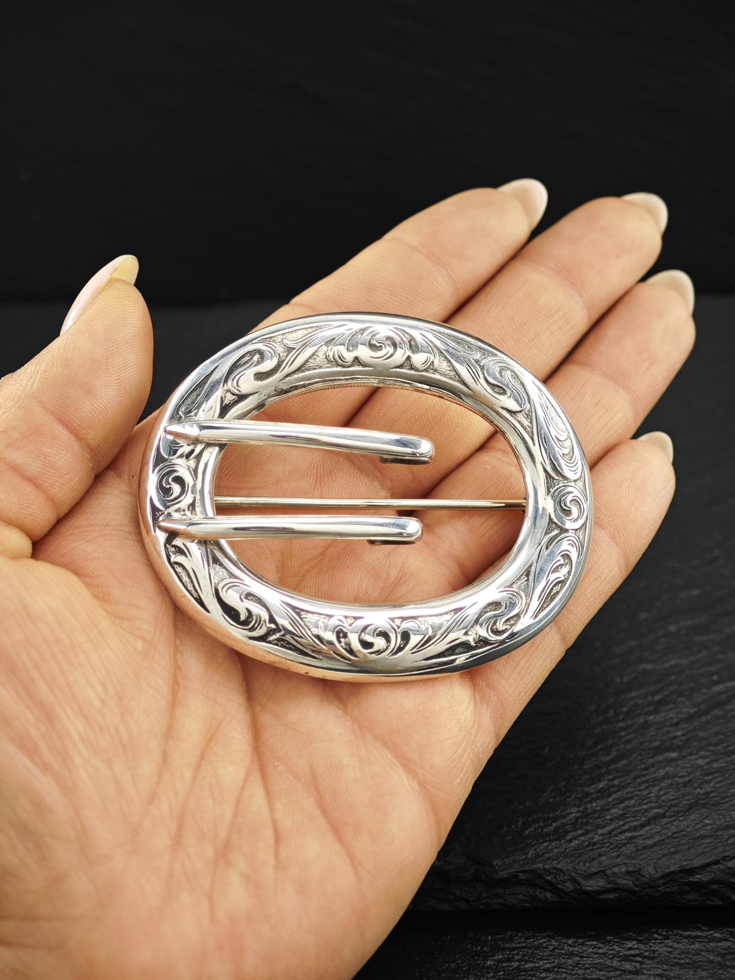Antique Kerr Art Nouveau, Sash Buckle Sterling Silver