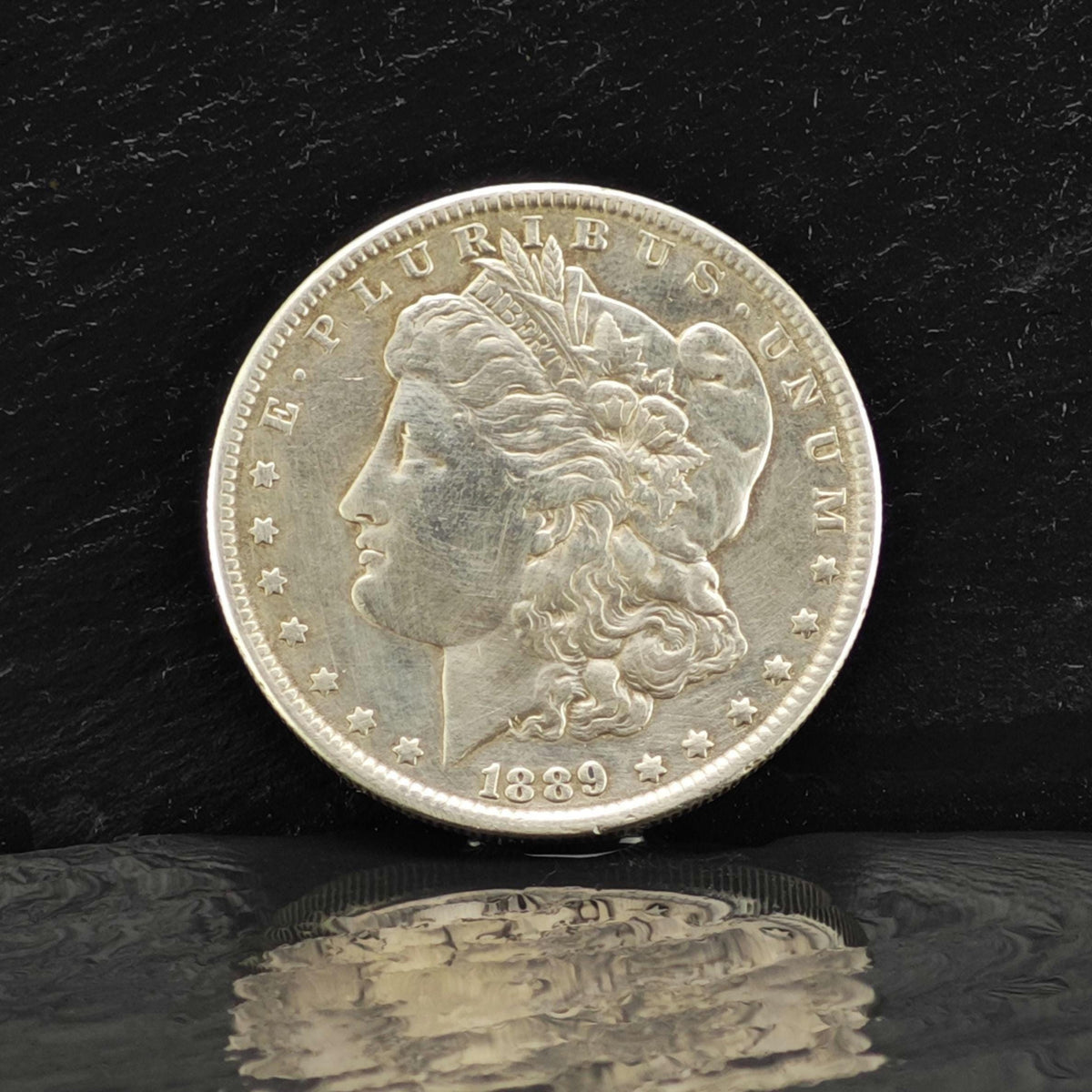 Vintage Sterling Silver Morgan Dollar Coin 1889 MISC0413