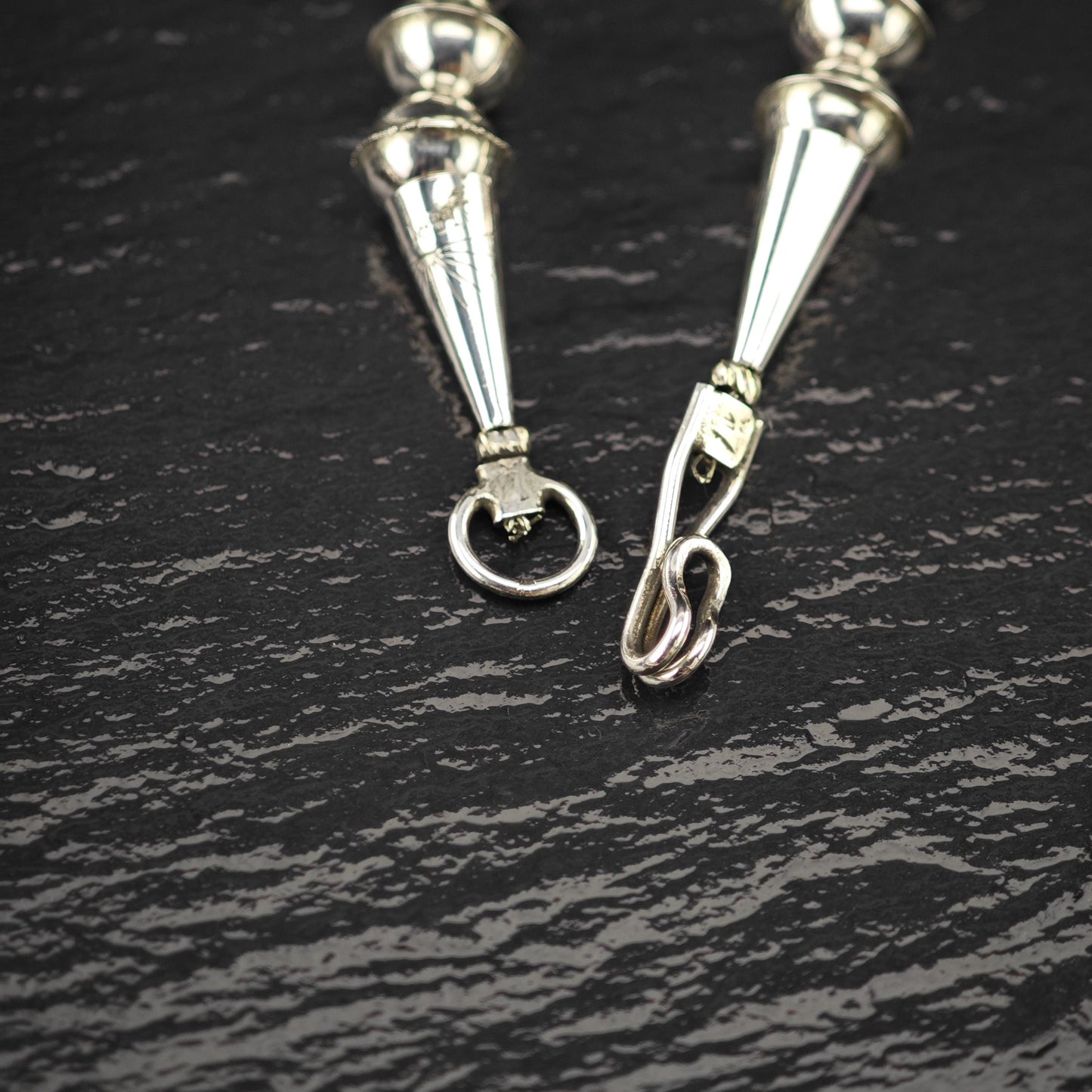 Vintage Native American Sterling Silver Blue Turquoise Squash Blossom Necklace