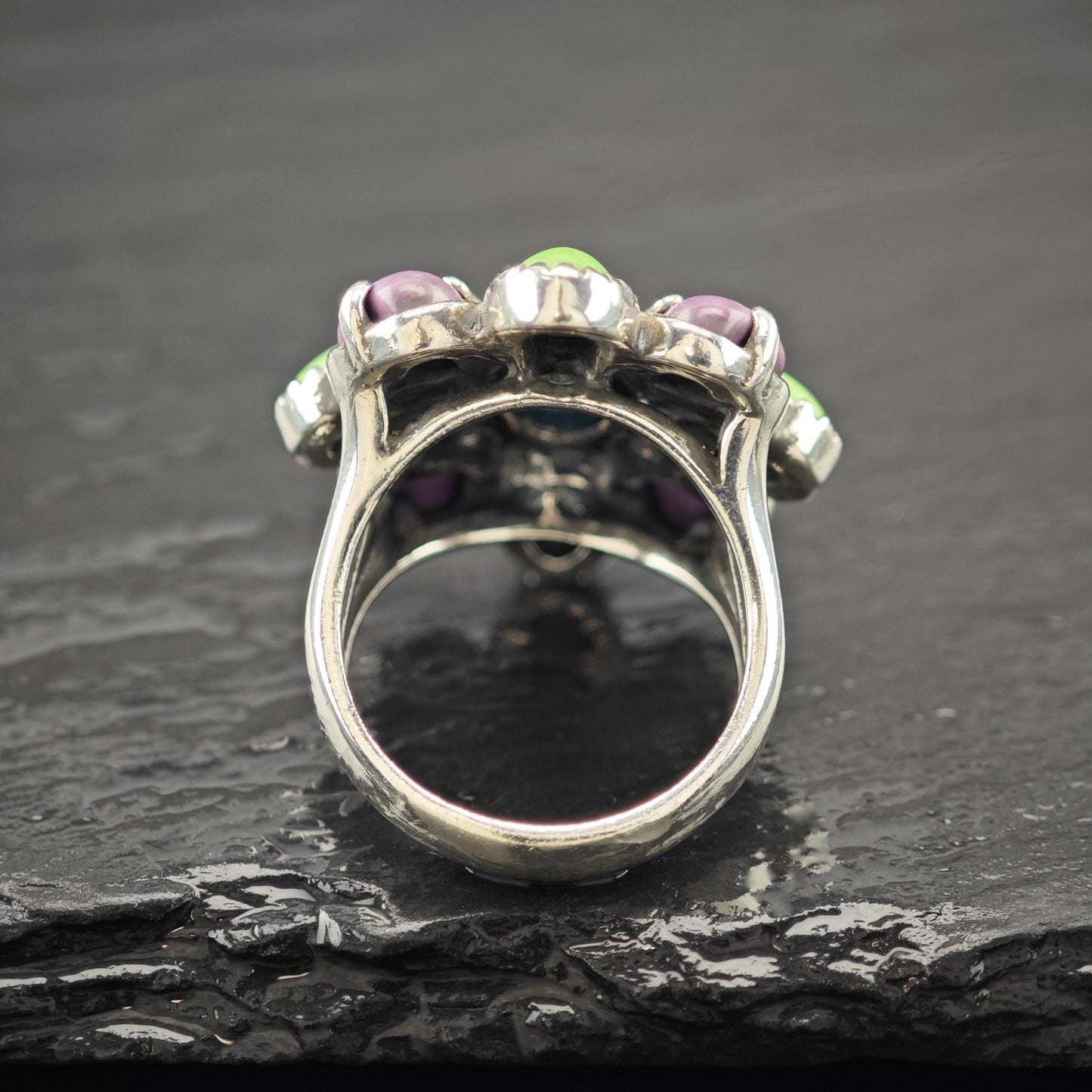 Carolyn Pollack Floral Ring Sterling Silver Size 7