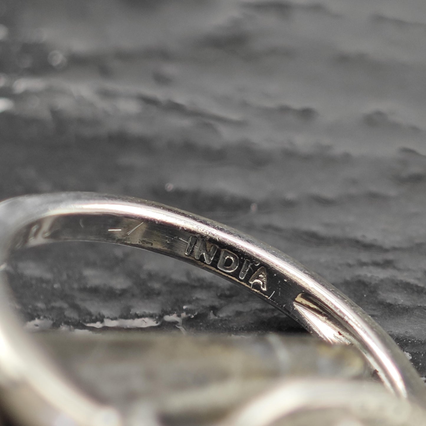 Natural Gem Flower Ring Sterling Silver Size 9