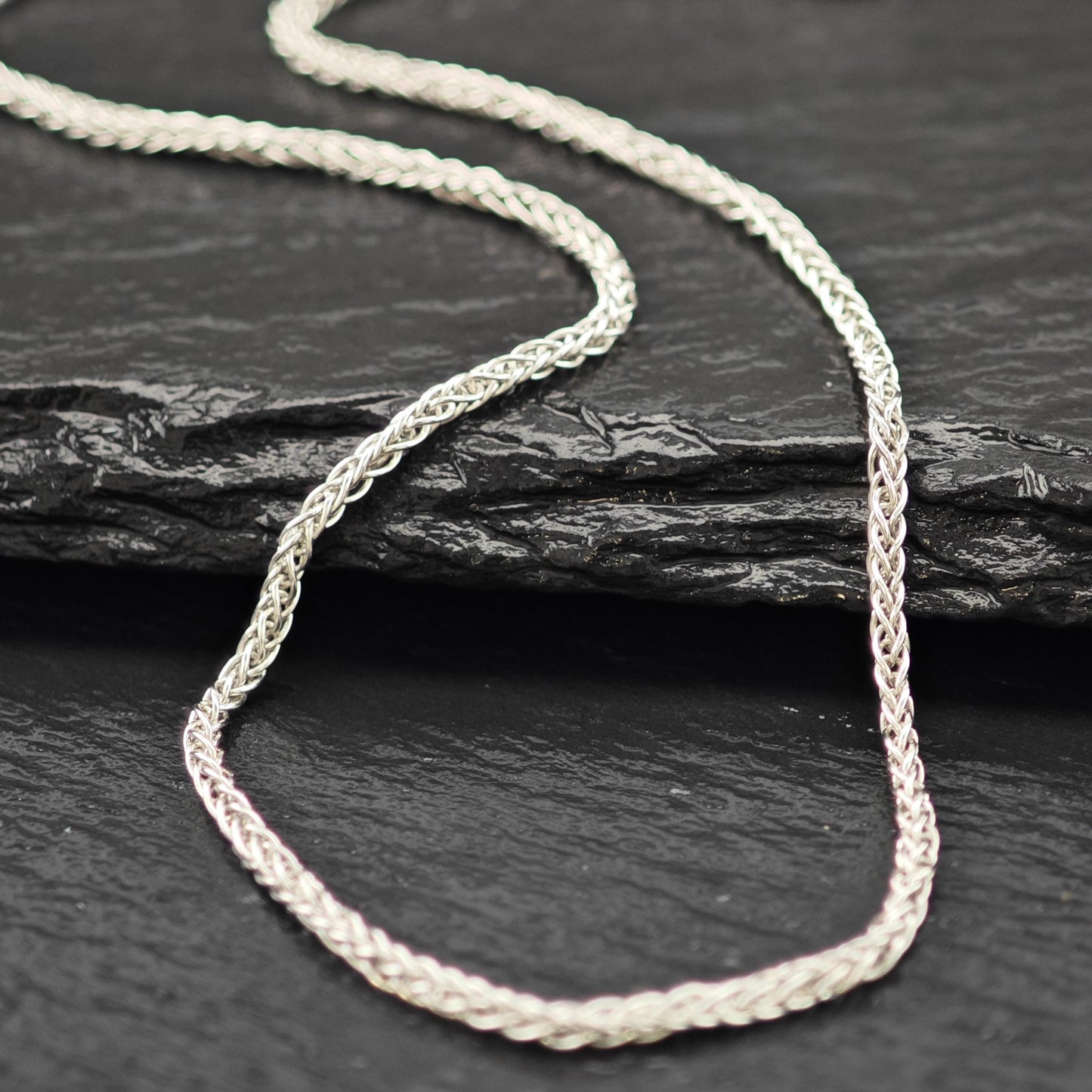 Sterling Silver Minimalist 1mm Foxtail Snake Chain Necklace 22" N2649