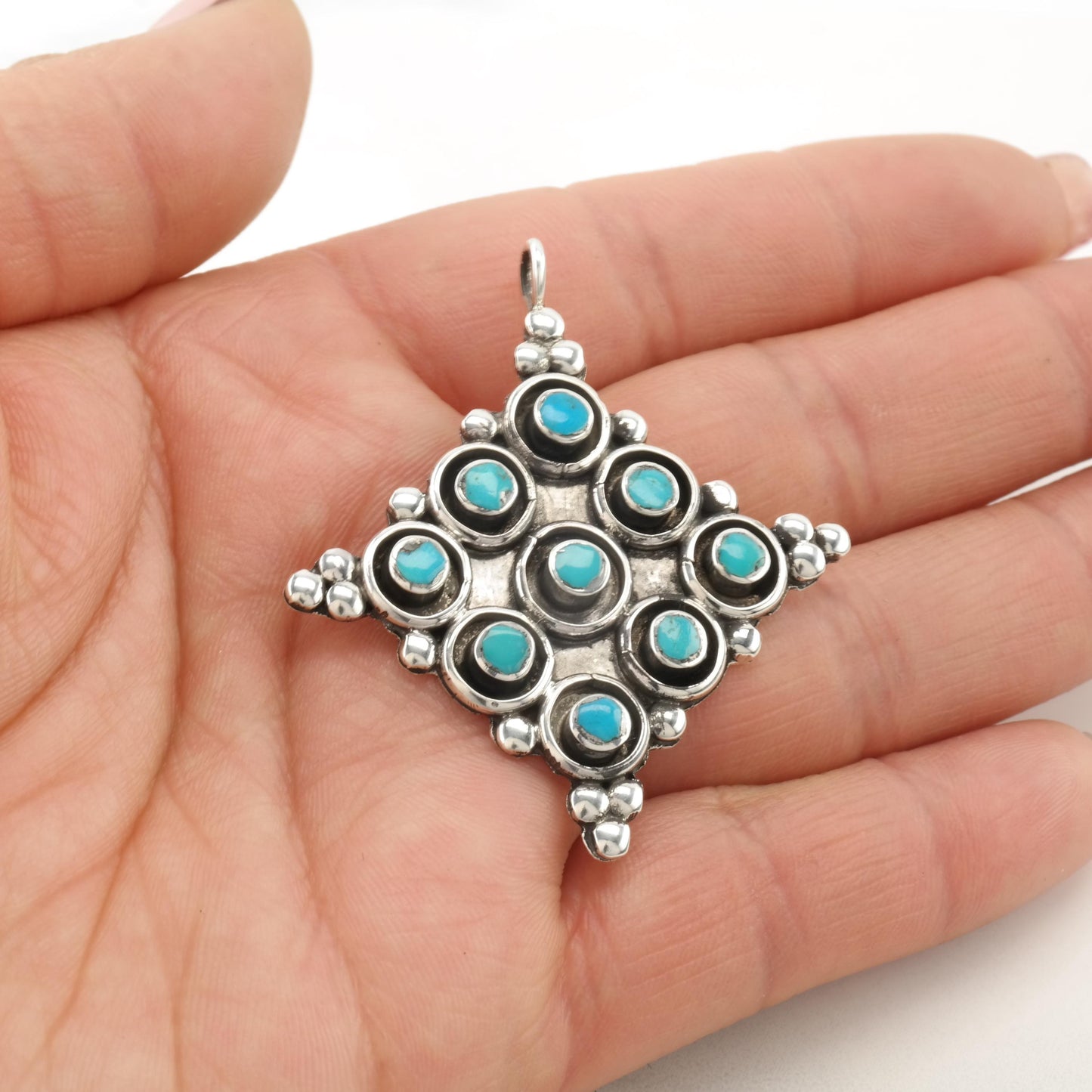 Native American, Zuni Sterling Silver Brooch Pendant