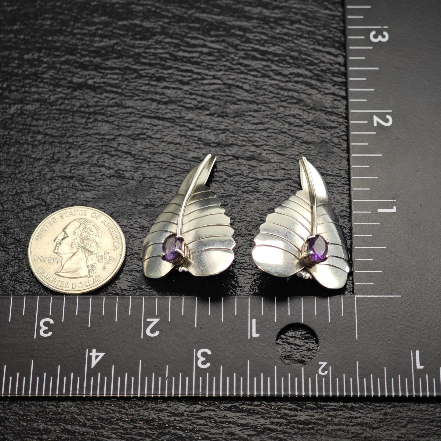 Amethyst Sterling Silver Earrings ER3110