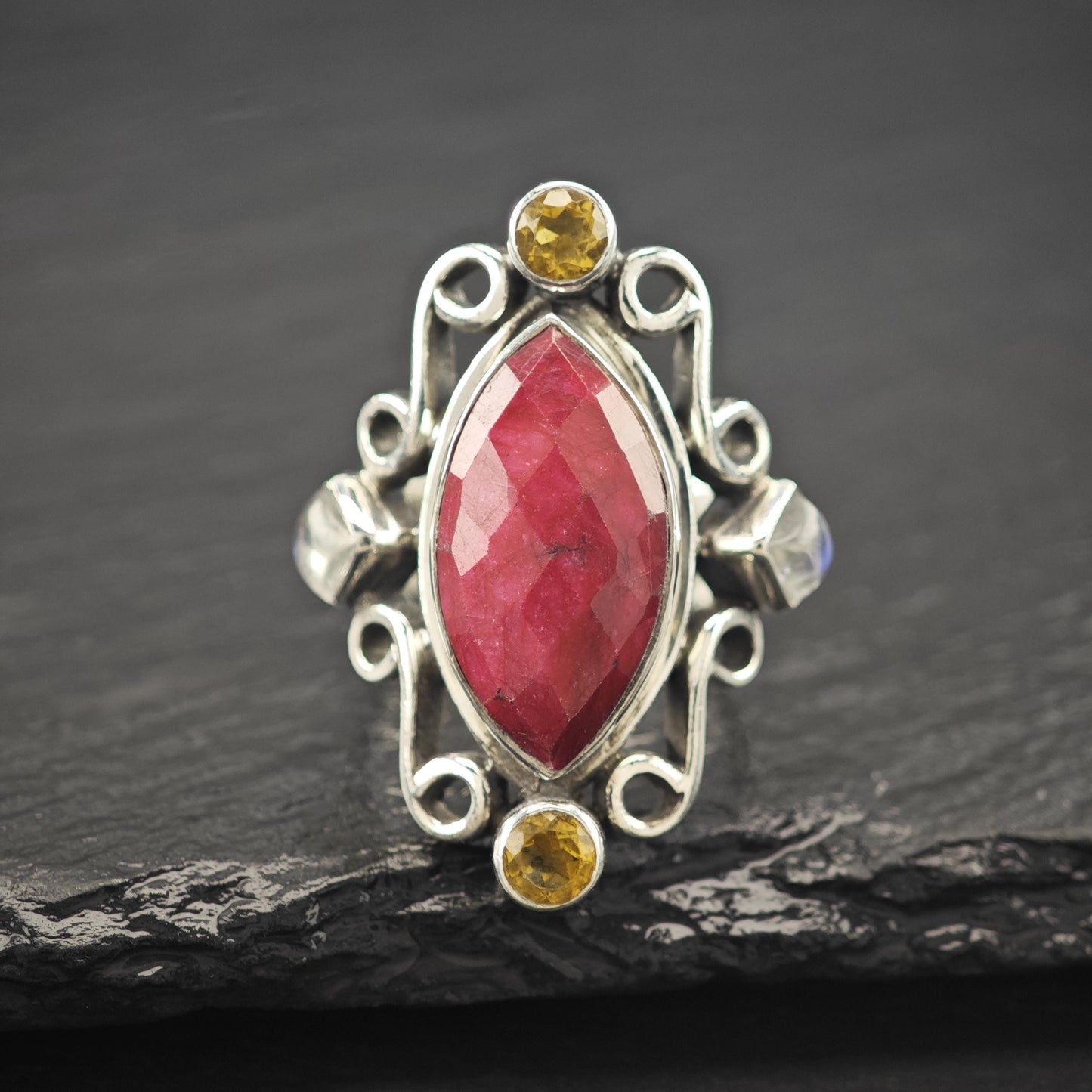 Nicky Butler Sterling Silver Ring - Vintage Gemstone Size 8