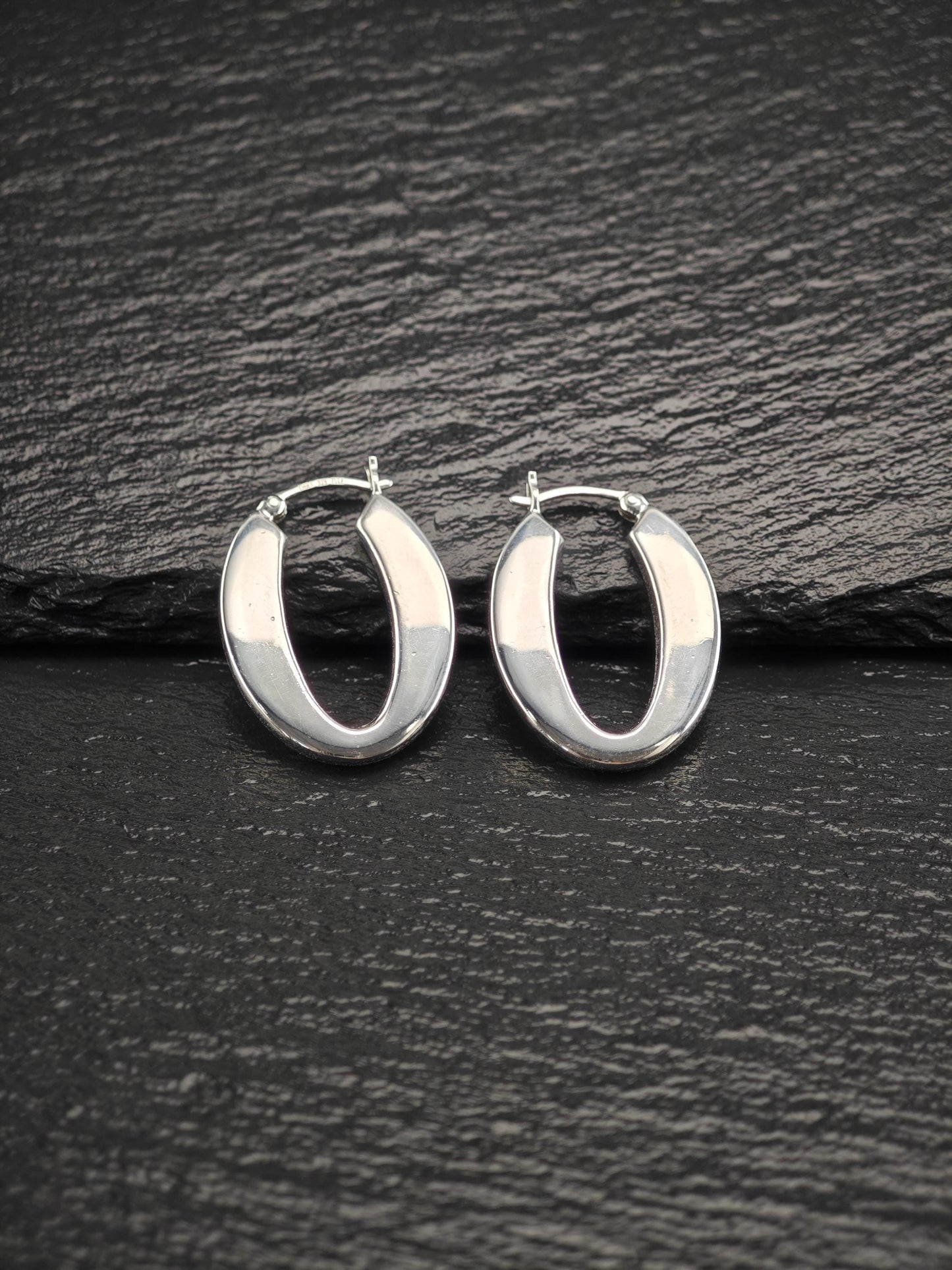 Elle Ruby Hinged Hoop Earrings Sterling Silver