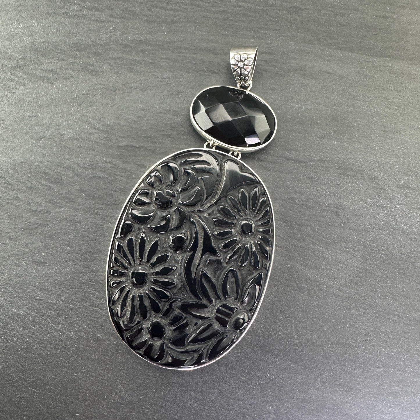 Vintage AKR Large Silver Pendant Sterling