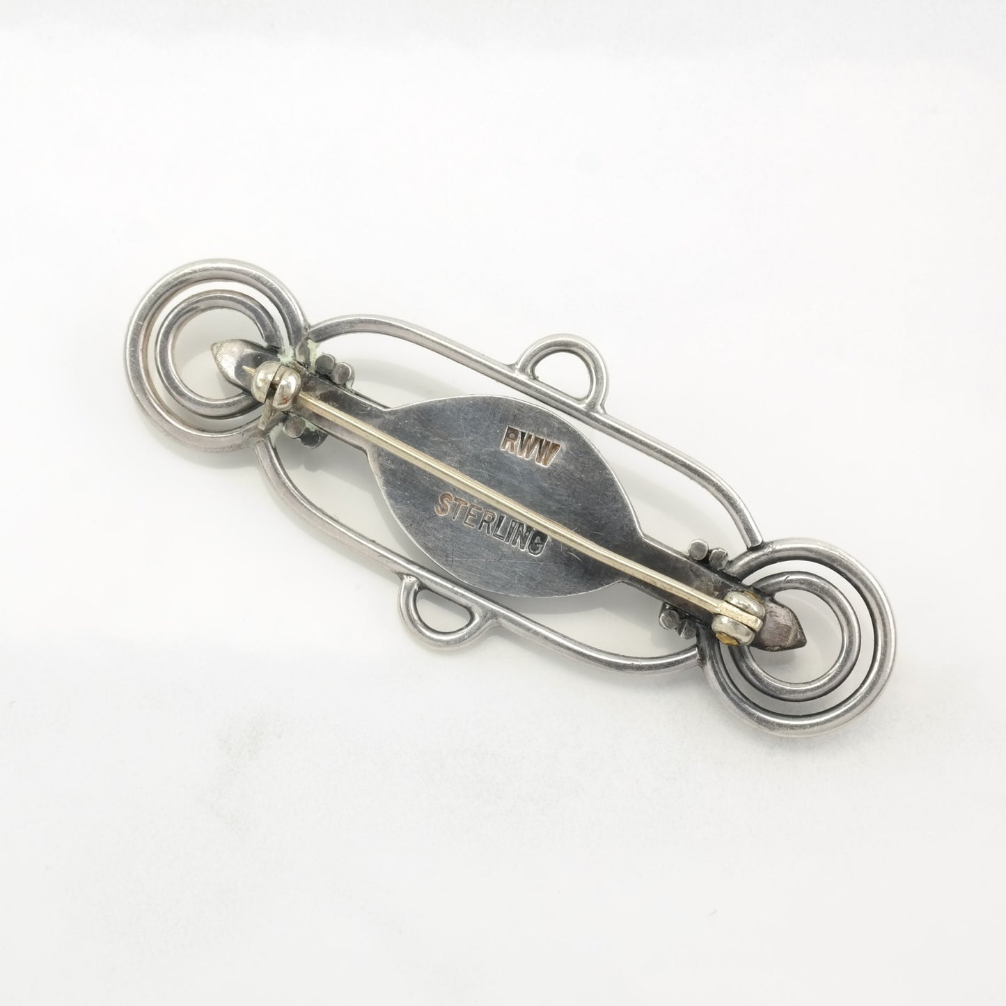 Vintage Abstract Sterling Silver Brooch