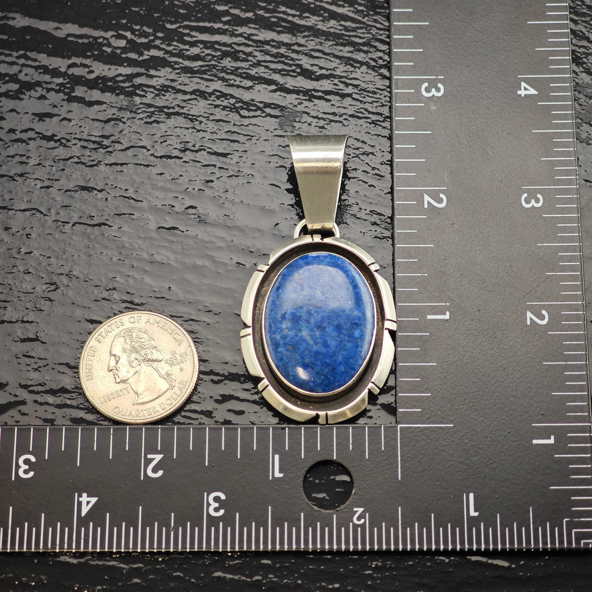Oval Sodalite Pendant Sterling Silver P3133