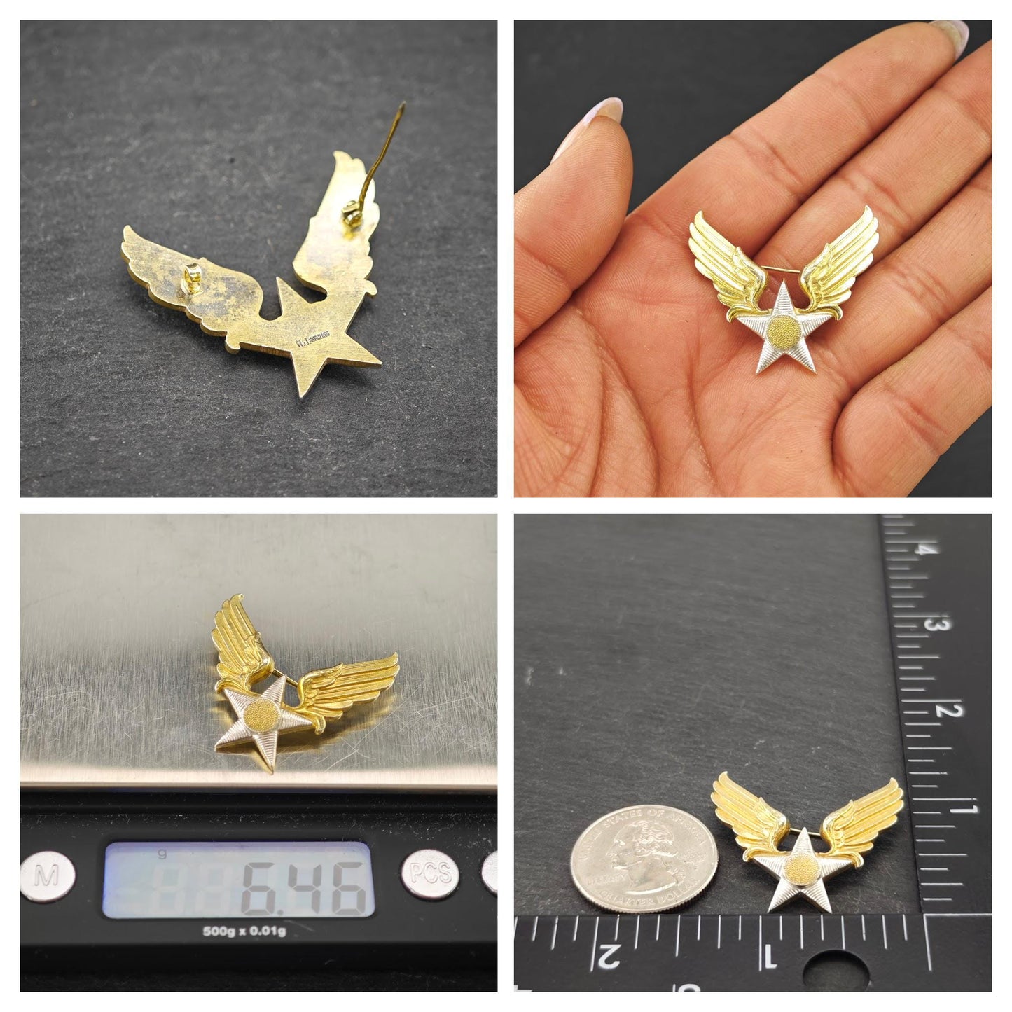 Choice of Vintage WWII Brooches Sterling Silver
