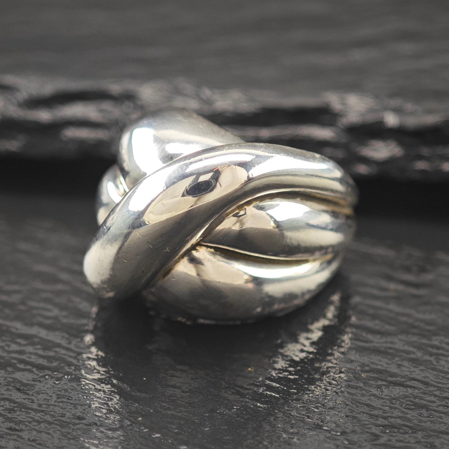 Charles Krypell Abstract Dome Ring Sterling Silver Size 5 1/4