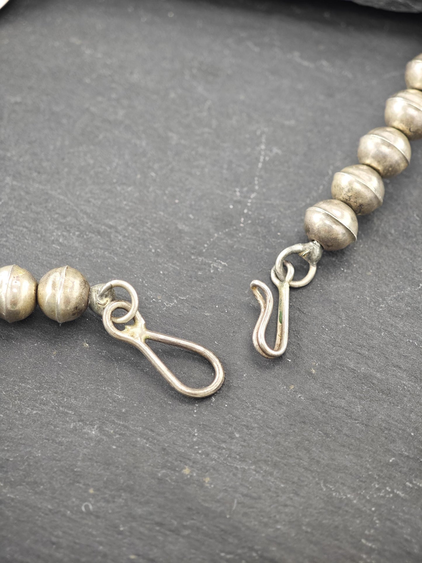 Native American Green Turquoise, Buffalo Nickles Squash Blossom Necklace Sterling Silver