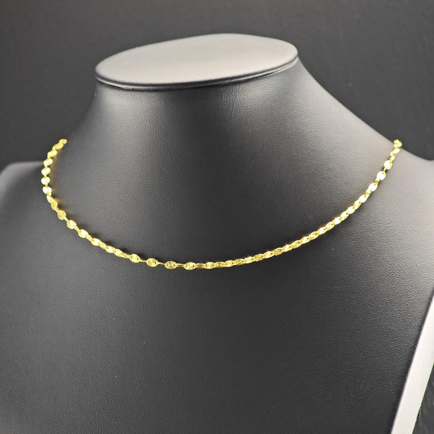 Gold Plated Marina Link Chain Italy Sterling Silver Necklace N2760