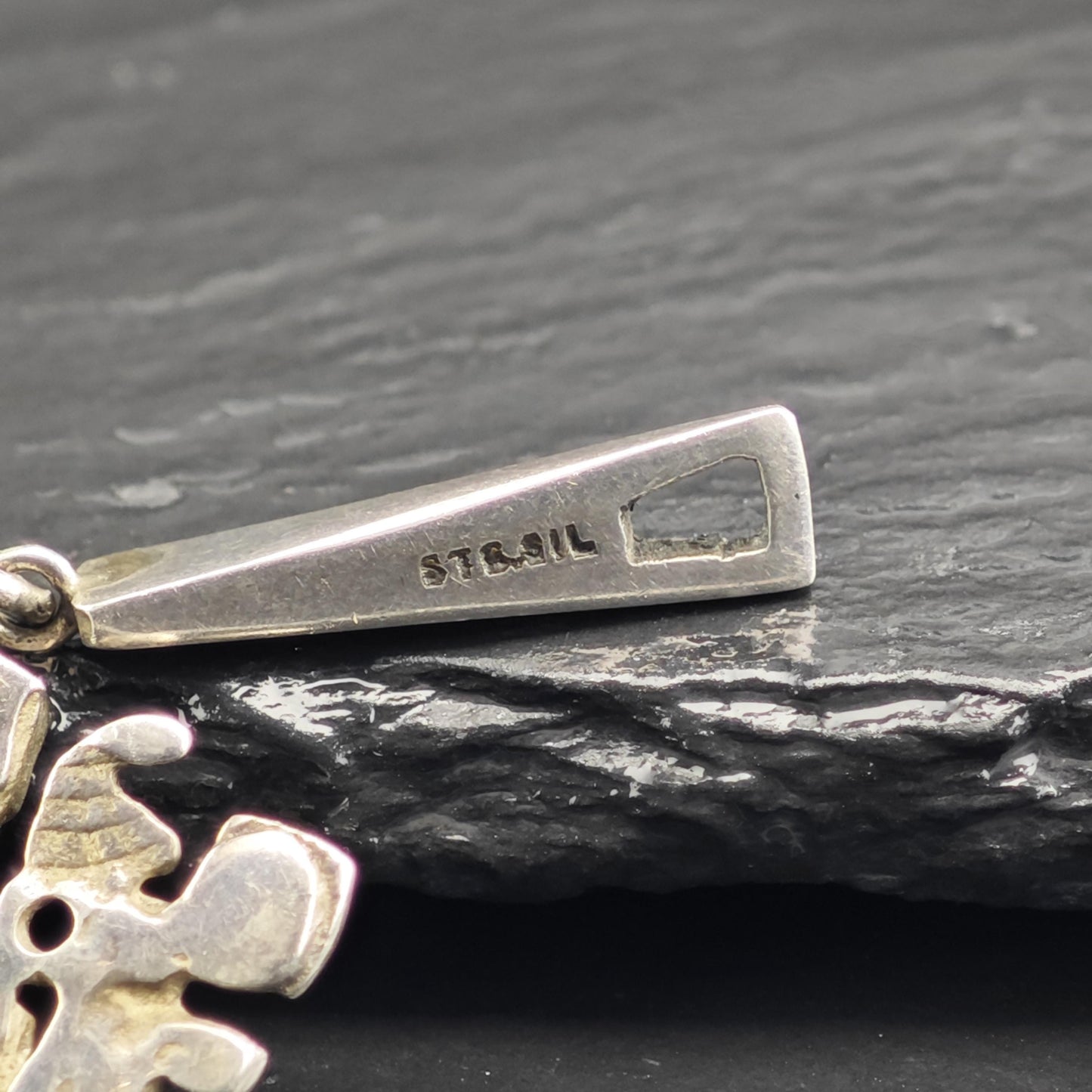 Abstract Brutalist Sterling Silver Pendant P3080