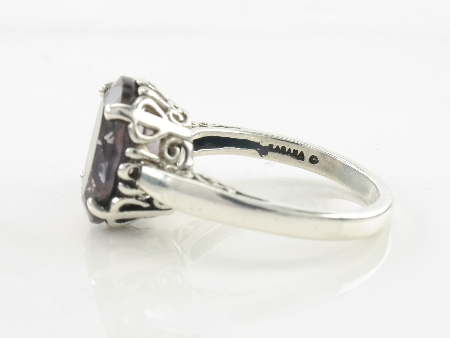 Kabana Sterling Silver Ring Amethyst Size 9