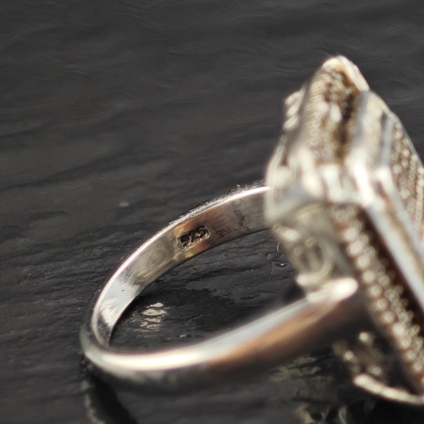1 cttw Brown & White Diamond Sterling Silver Ring Sz 6 R6573