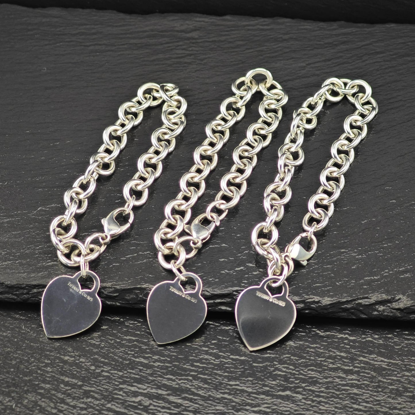 Choice of Tiffany Curb Link Tag Bracelets, Sterling Silver