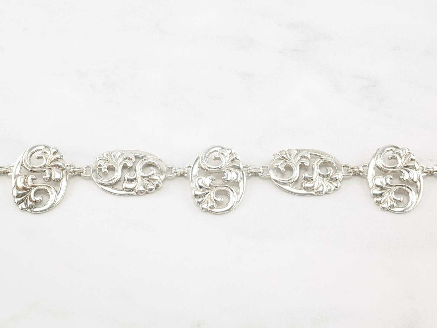 Sterling Silver Floral Necklace