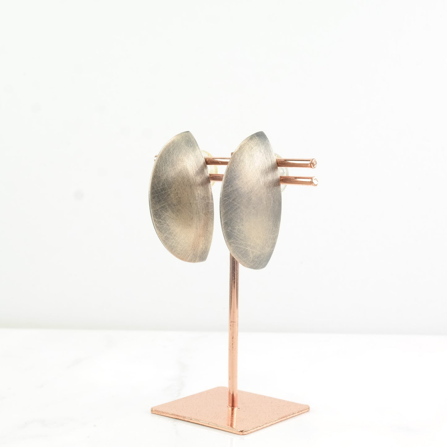 Earrings Sandra Entirlene Sterling Silver Dome Oxidised Stud