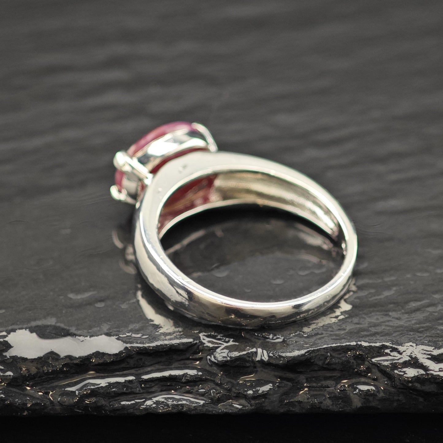 4ct Glass Filled Ruby Ring Sterling Silver Size 8 R6230