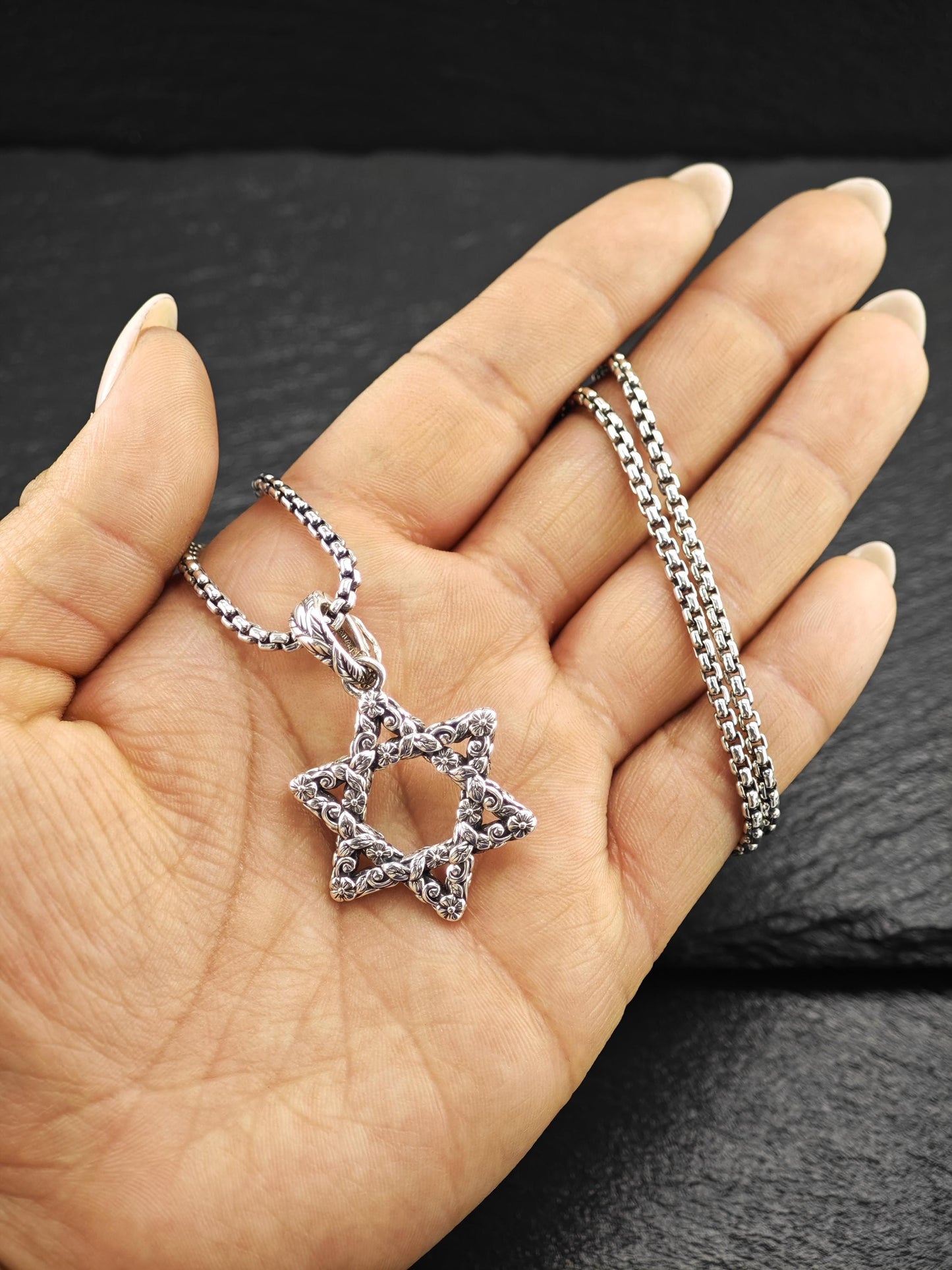 Jai Star of David Necklace Sterling Silver N2483