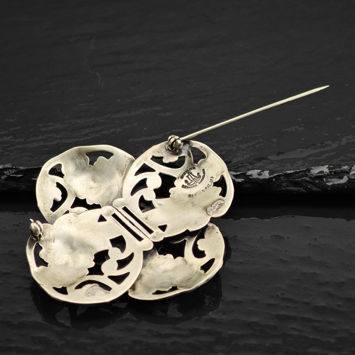 Norseland Floral Sterling Silver Brooch B2250