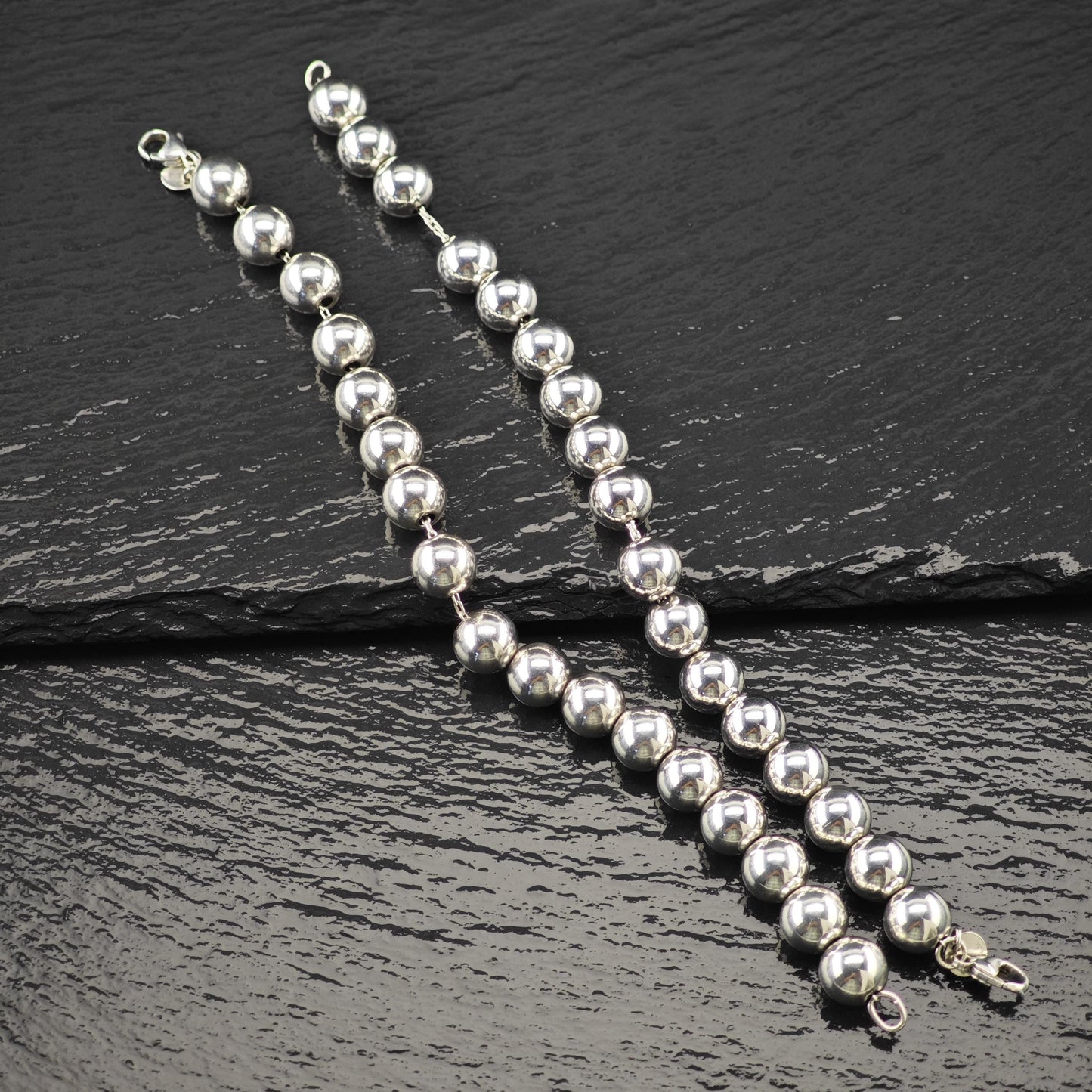 Choice of Tiffany Beaded Link Bracelets, Sterling Silver Size 6 1/2"