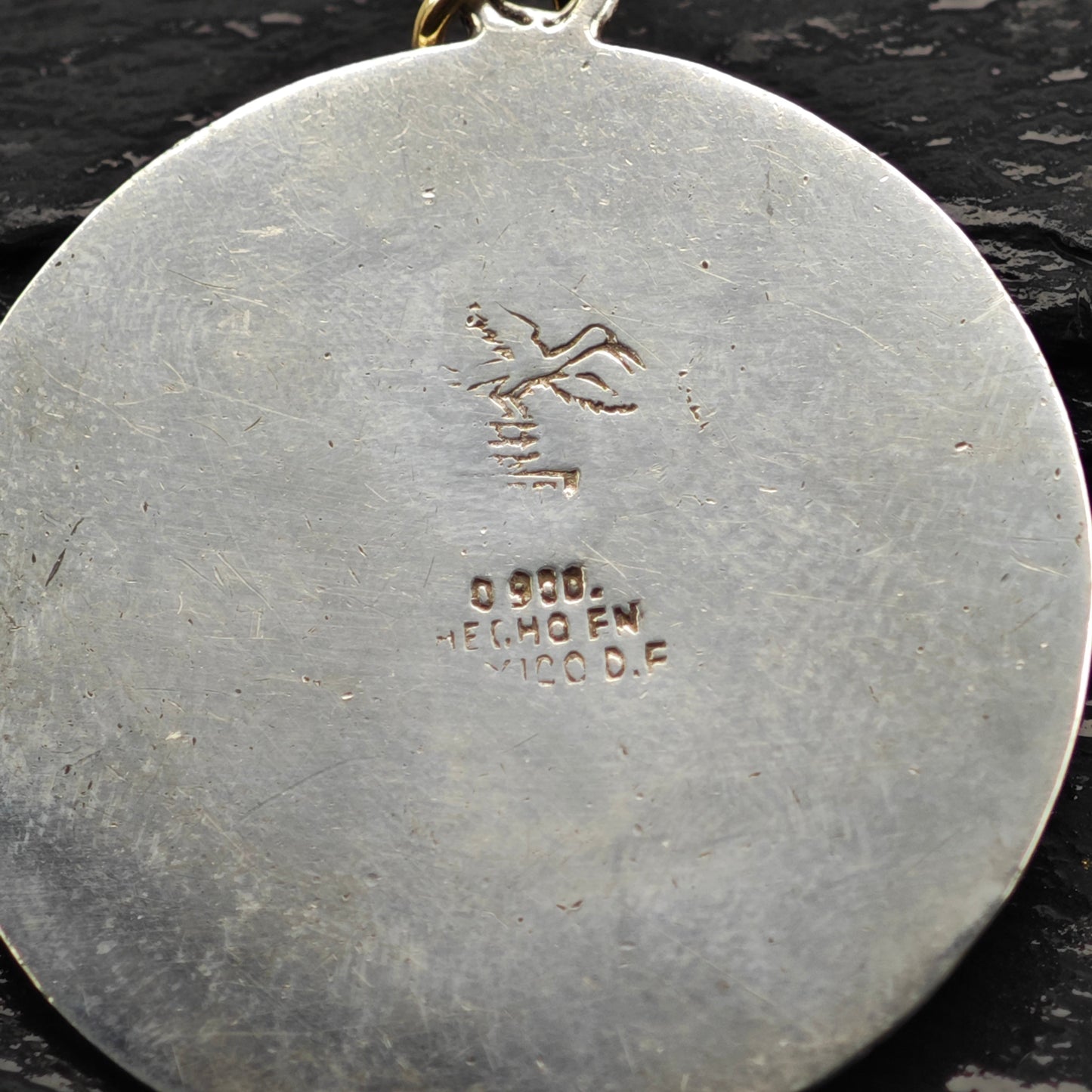 San Cristobal Protegenos Gold Filled Accent Pendant Sterling Silver P2910Gra