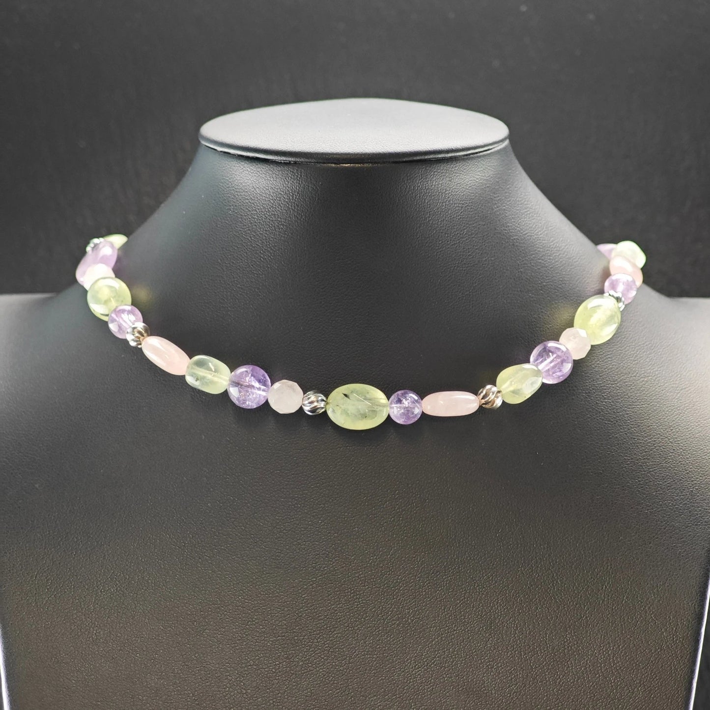 Carolyn Pollack Amethyst Prehnite Beaded Necklace N2645