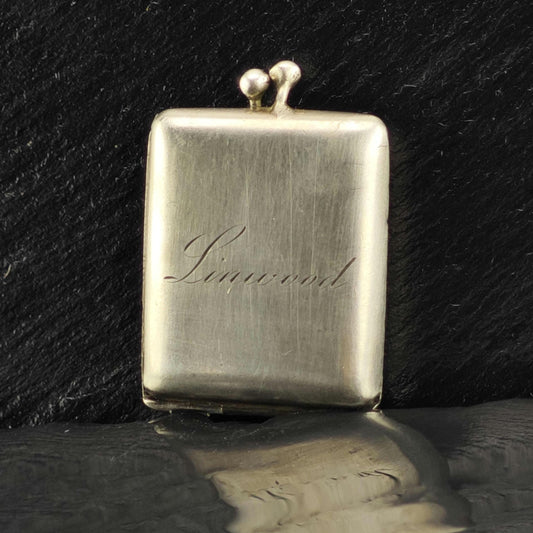 Antique Engraved "Linwood" Sterling Silver Locket MISC0419