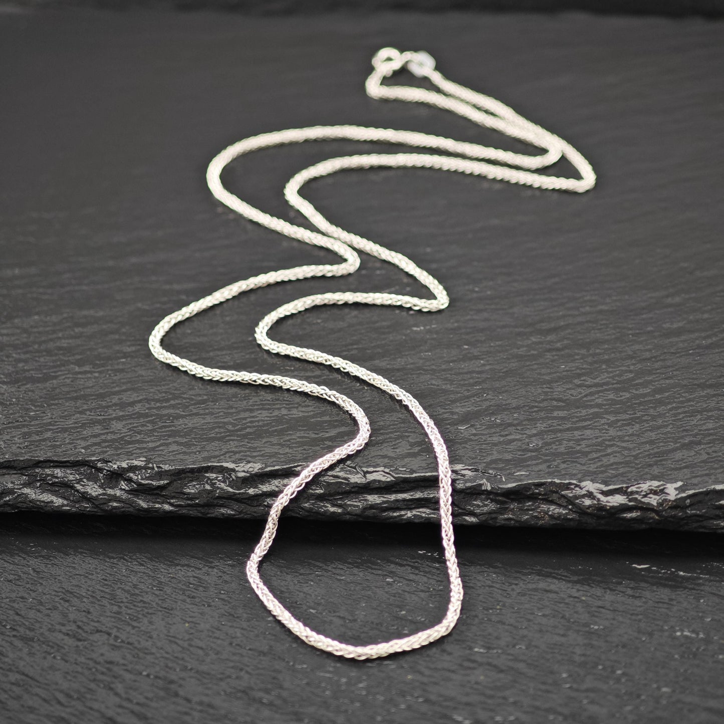 Sterling Silver Minimalist 1mm Foxtail Snake Chain Necklace 22" N2649