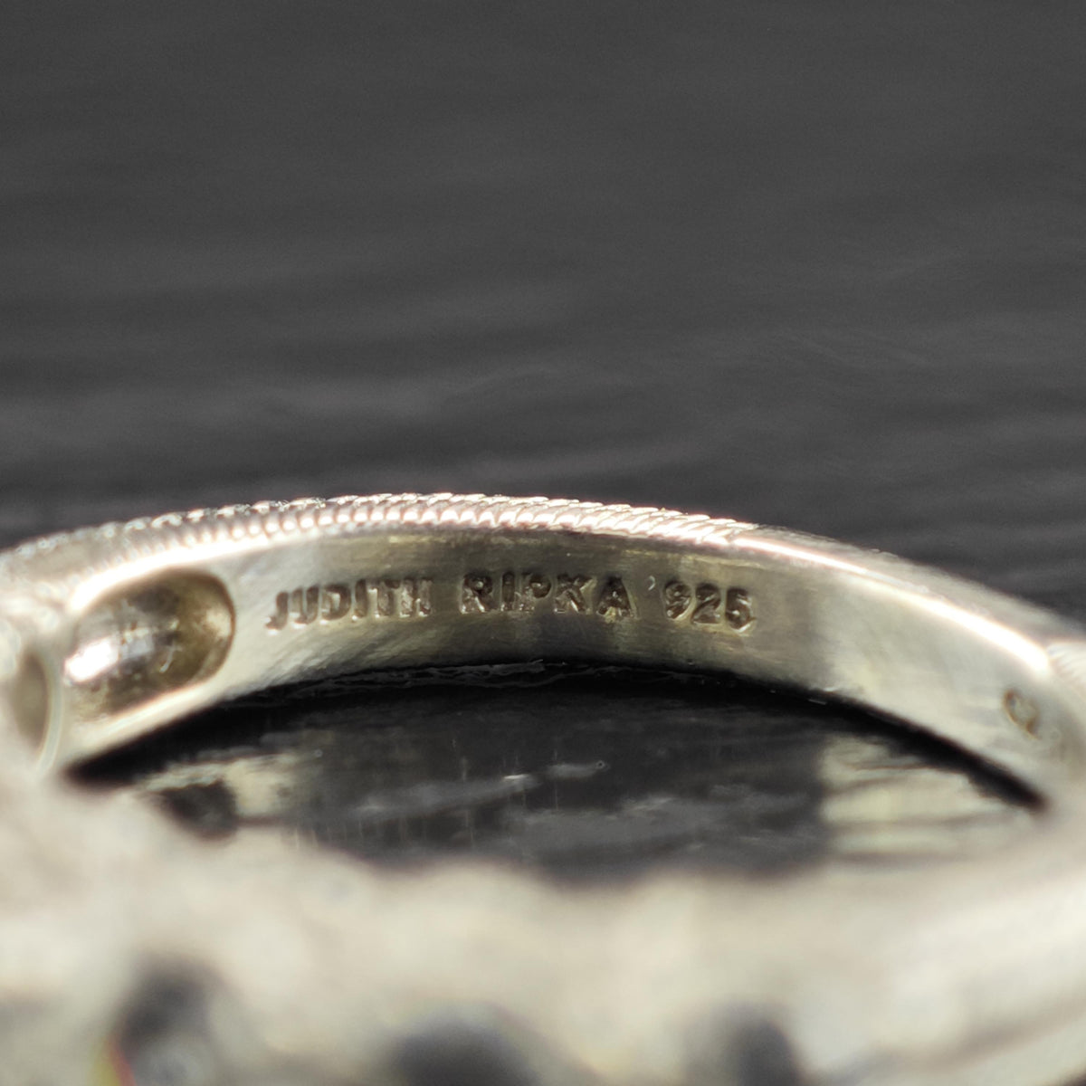 Vintage Judith Ripka CZ Band Sterling Silver Ring Sz 6 R6822