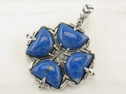 Vintage American West Lapis Lazuli Sterling Silver Pendant
