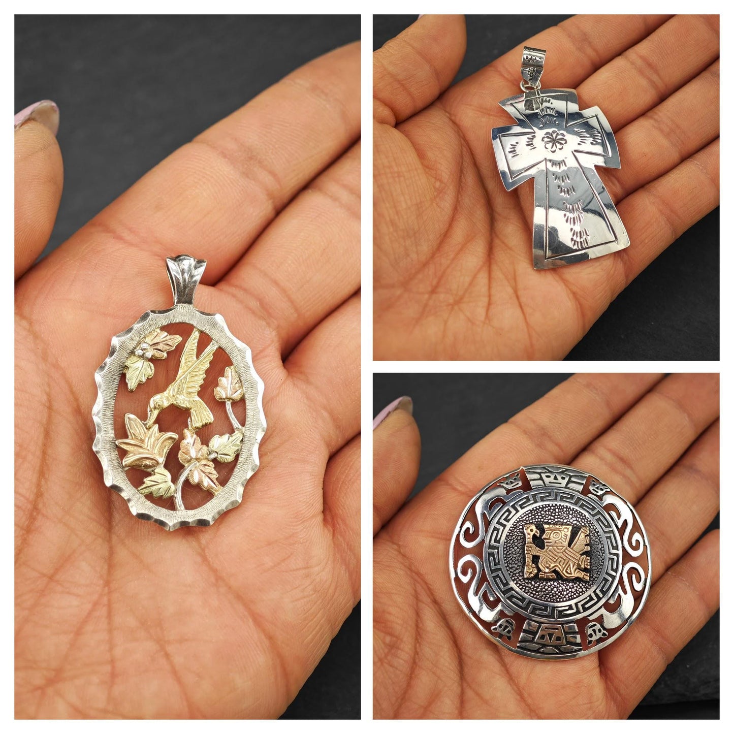 Choice of Vintage Pendants Sterling Silver