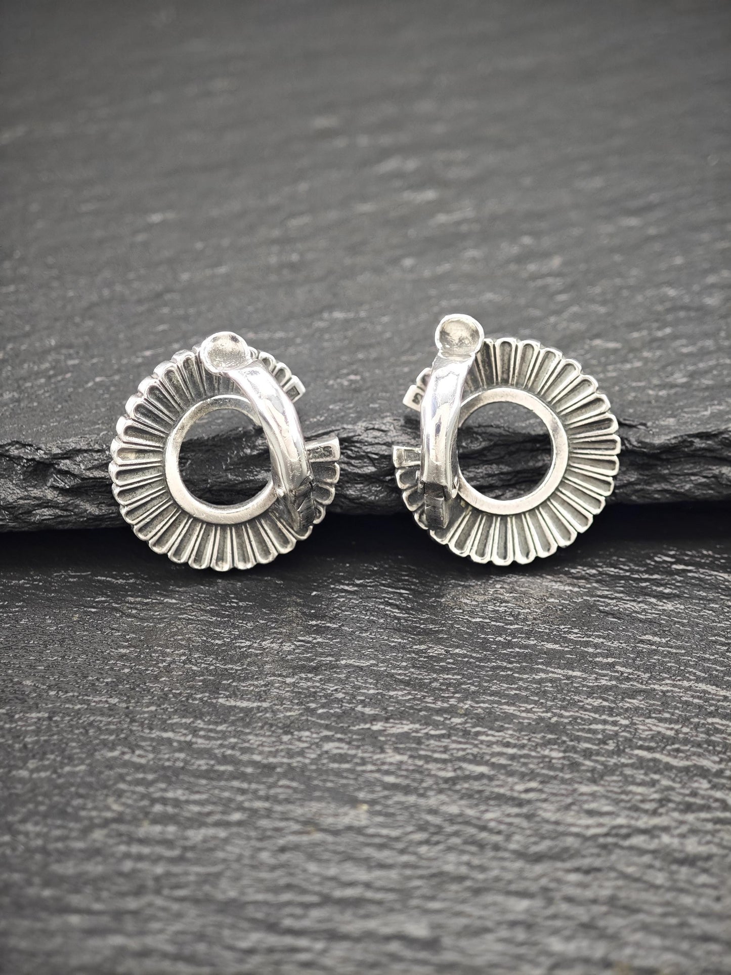 Georg Jensen 310, Geometric, Earring Brooch Set Sterling Silver