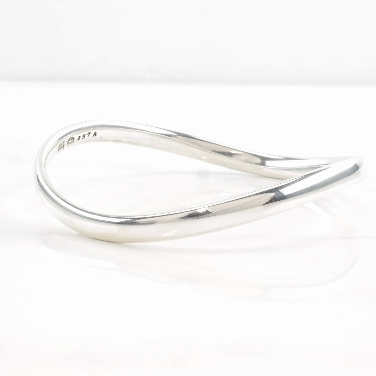 Georg Jensen Sterling Silver Bangle Bracelet Abstract Wave by Astrid Fog 237A