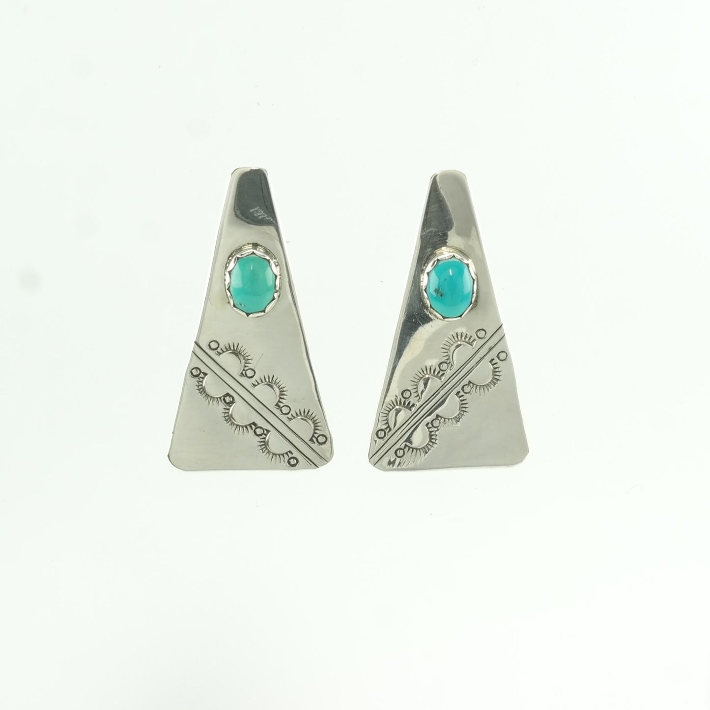 Choice of Vintage Sterling Silver Stud/Dangle Earrings Blue Turquoise Stamped