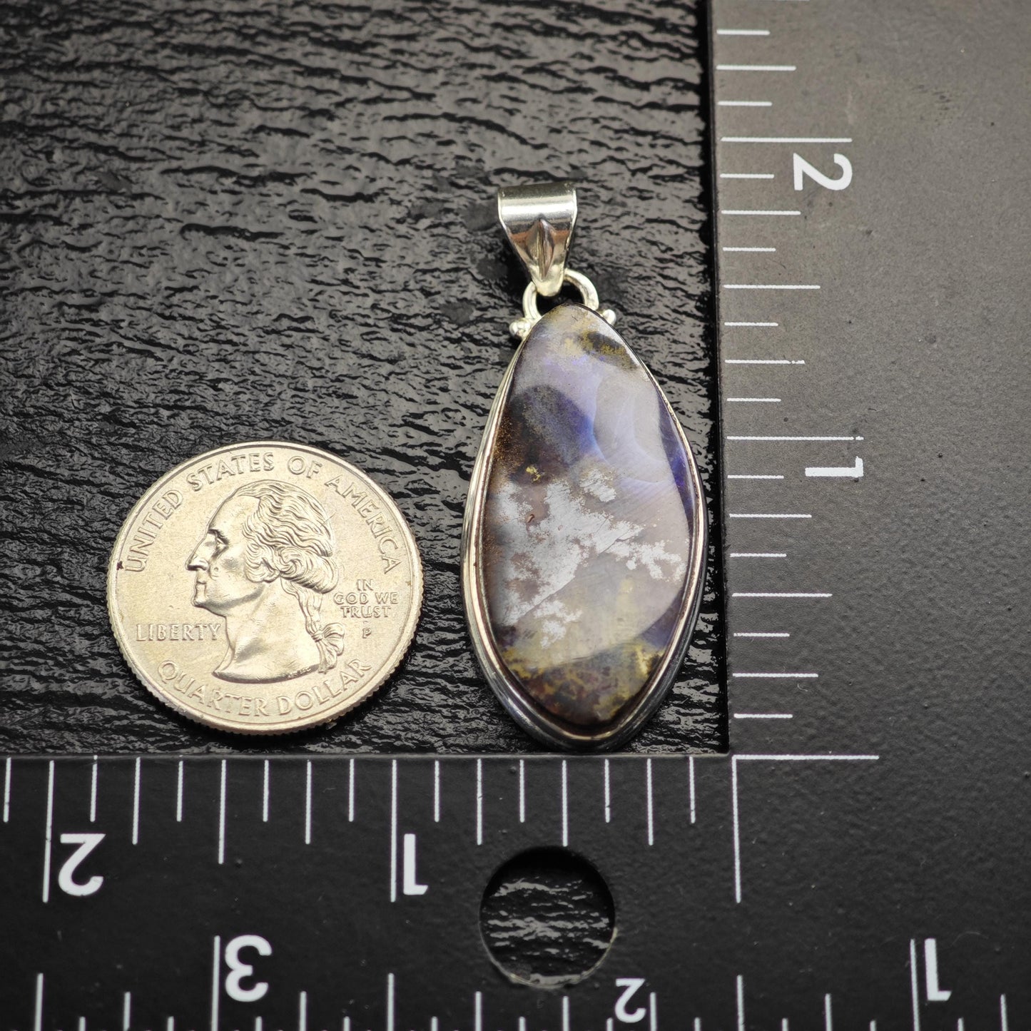 Boulder Opal Pendant Sterling Silver P3038
