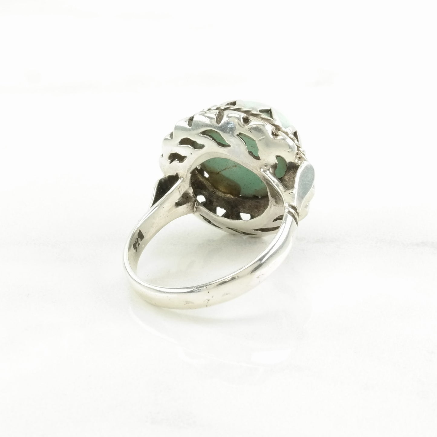 Sterling Silver Ring Turquoise Like Dry Creek Color Light Blue Size 8