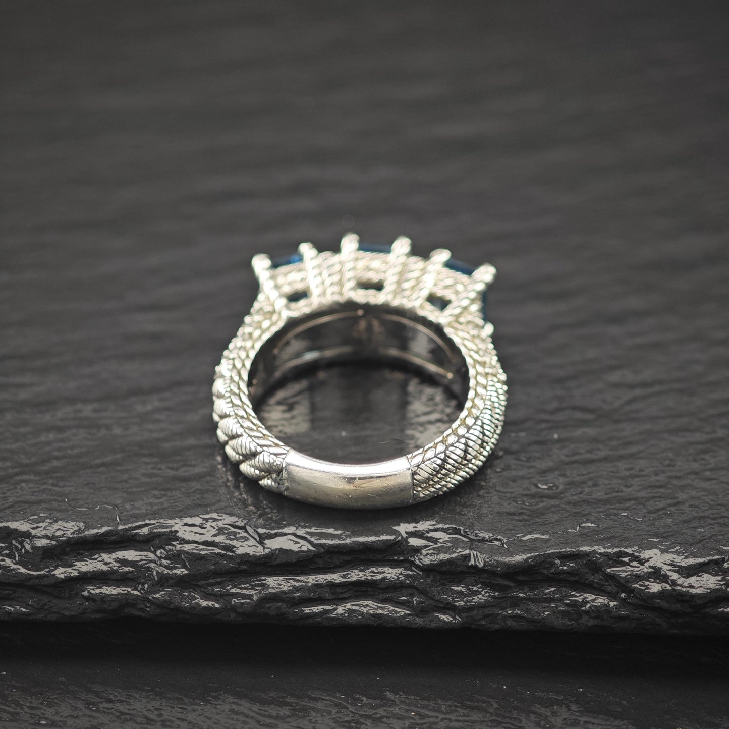 Judith Ripka Topaz, CZ Ring Sterling Silver
