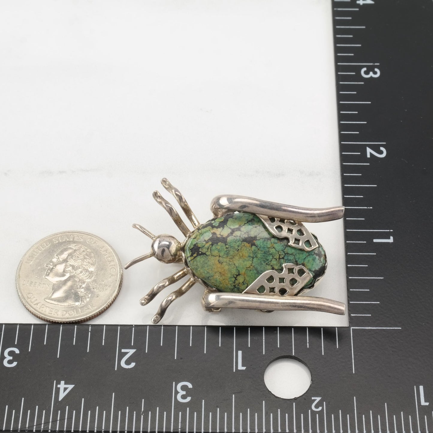 Choice, Native American and Southwest Insect Sterling Silver Brooch Beetle Grasshopper